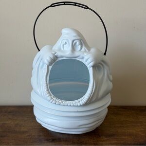 Vintage 1990s Frite N’ Up Gobblin’ Ghosty Halloween Candy Bucket Blow Mold USA